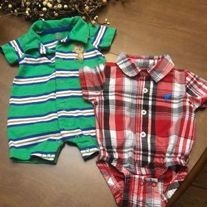 🍄EUC Baby Boy Romper/Dress Shirt BUNDLE!!!